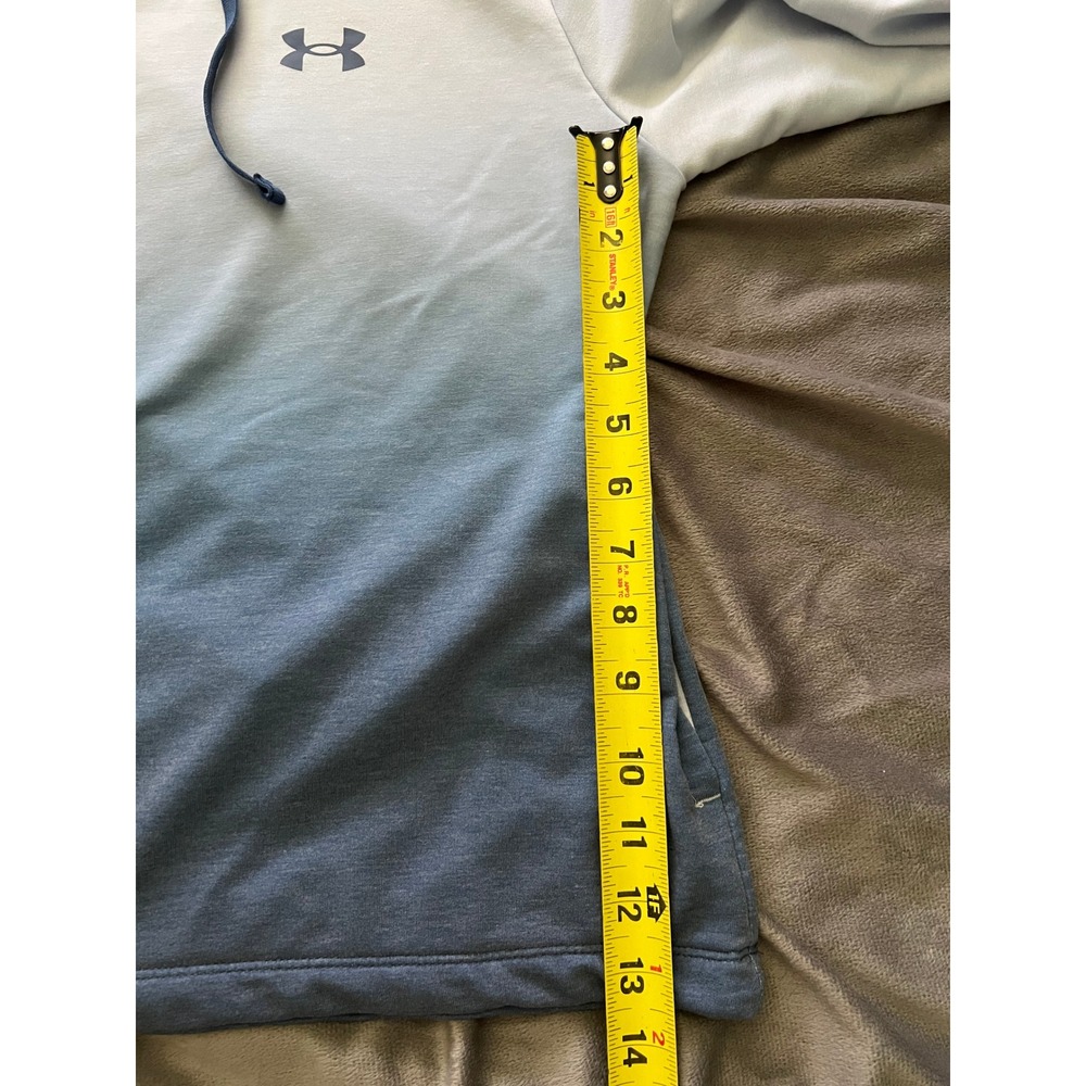 Under Armour Womens Ombre Blue Lightweight Hoodie Sweatshirt XS HeatGear Loose - Picture 5 of 9